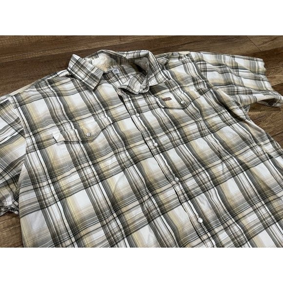Vintage Carhartt Pearl Snap Button Up Plaid Shirt Size XL - Picture 6 of 6